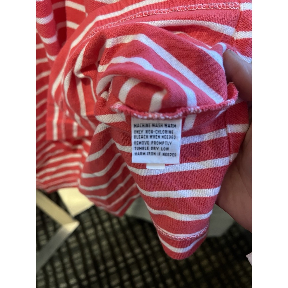 Polo Ralph Lauren Polo Shirt XL Pink White Stripe Pony Cotton Golf - Picture 7 of 8